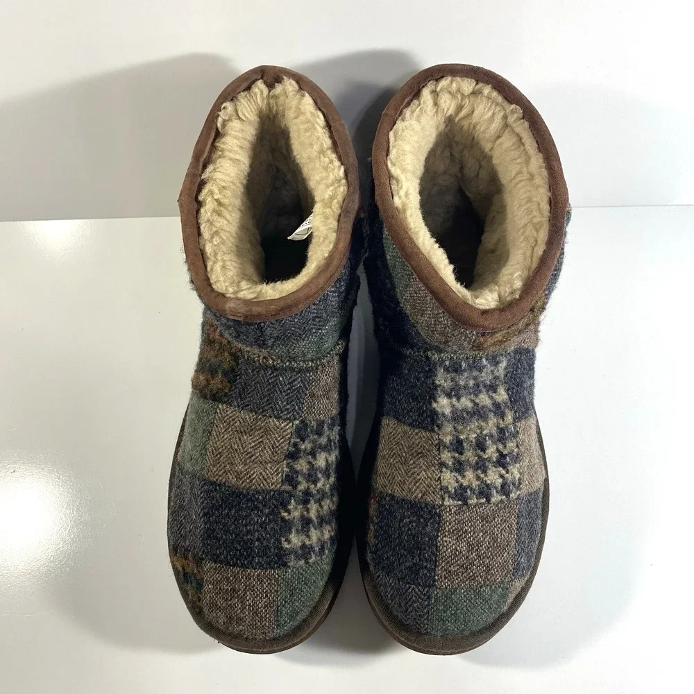 UGG Classic Mens Size 9 Mini Patchwork Pull On Boots 1013552